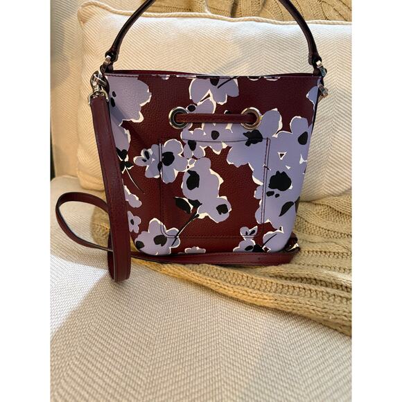 Kate Spade New York Eva Wildflower Bouquet Small Bucket Bag Leather - Picture 5 of 10